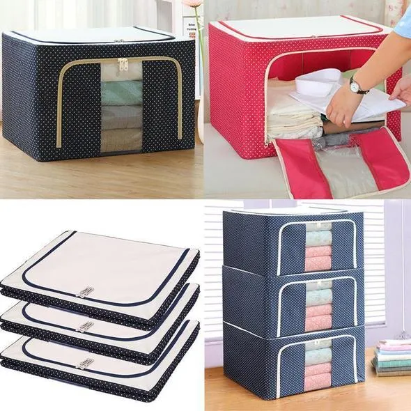 🎁 New Year Hot Sale - Oxford Cloth Steel Frame Storage Box ( Special Offer - 30% Off    Buy 4 Free Shipping )