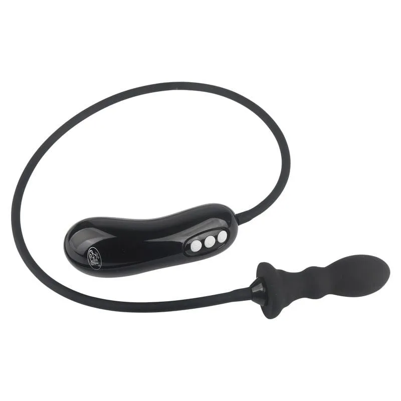 0306M  5 Function Vibrating Inflatable Anal Plug Dildo