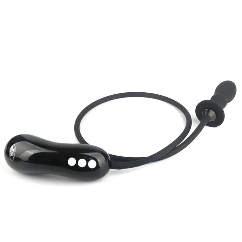 0306M  5 Function Vibrating Inflatable Anal Plug Dildo