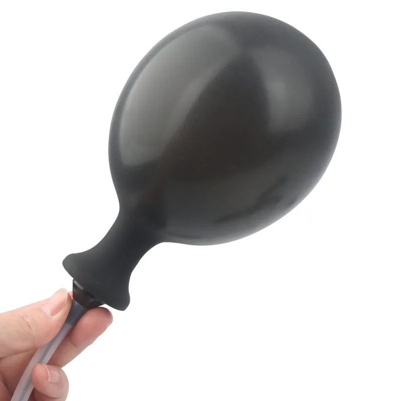 0306M  5 Function Vibrating Inflatable Anal Plug Dildo