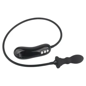 0306M  5 Function Vibrating Inflatable Anal Plug Dildo
