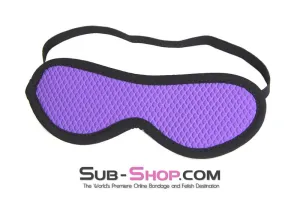 1497M-SIS      Pretty Sissy Fetish Mistress Purple Quilted Love Mask Blindfold