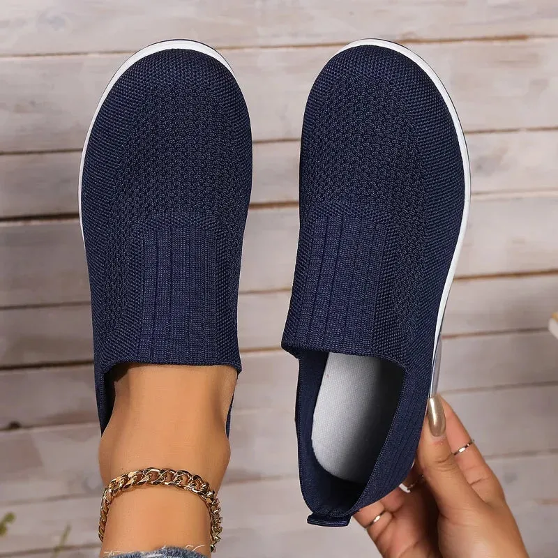 2024 Women Walking Shoes Air Cushion Non Slip Orthopedic Shoes Ladies Platform Mules Breathable Wedge Female Sneakers