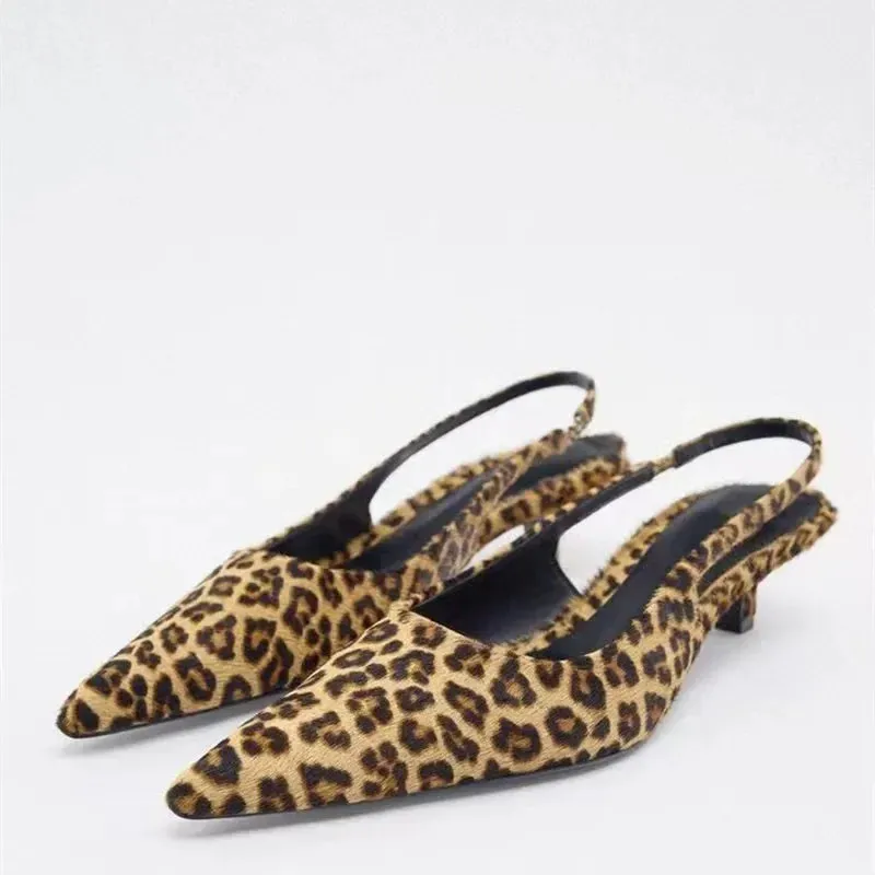 2025 Women's Embroidered Mesh Pumps – Bead String Slingback Shoes with Stiletto Heel | Sexy Pointed-Toe Fashion Sandals in Black