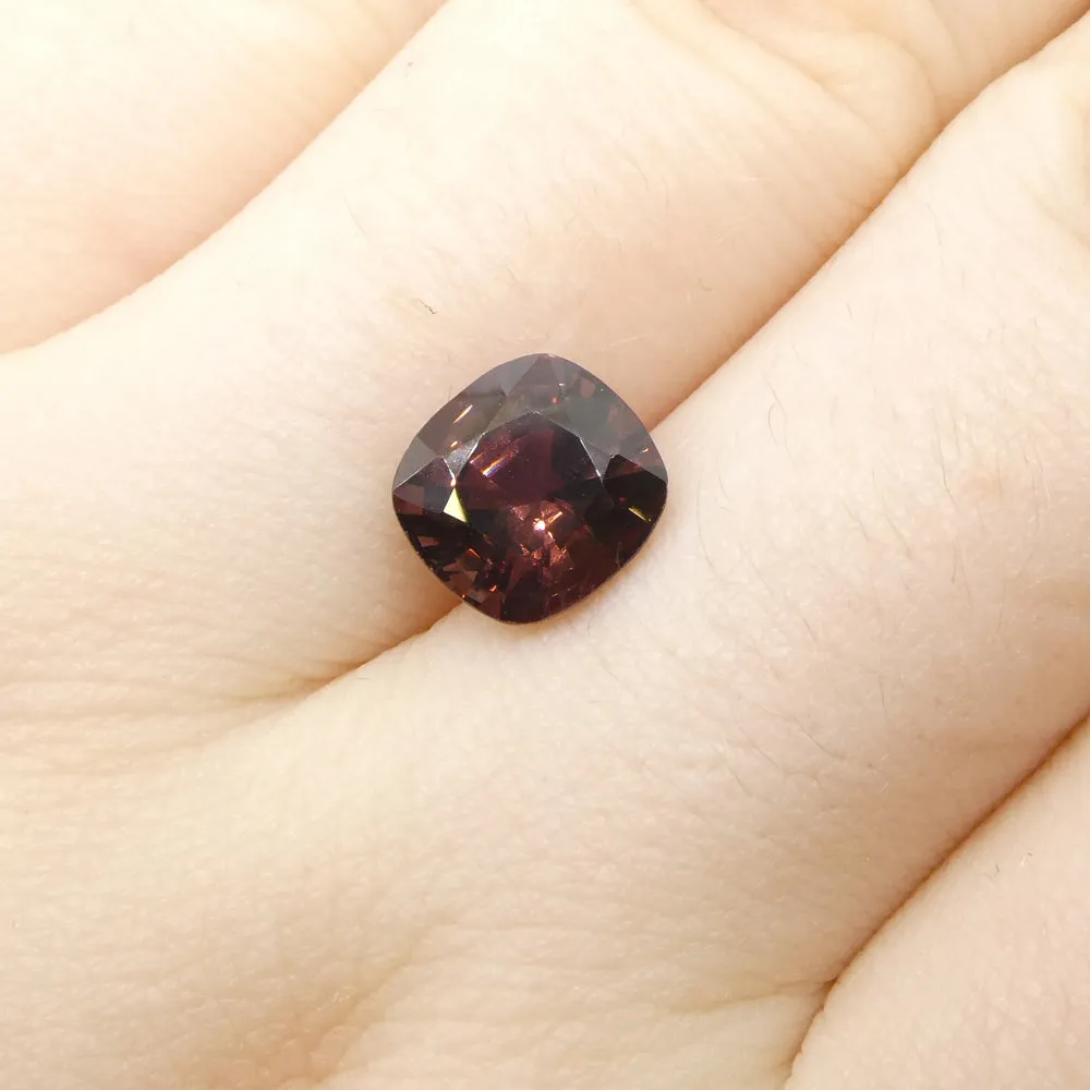 3.05ct Rectangular Cushion Brown Spinel from Burma