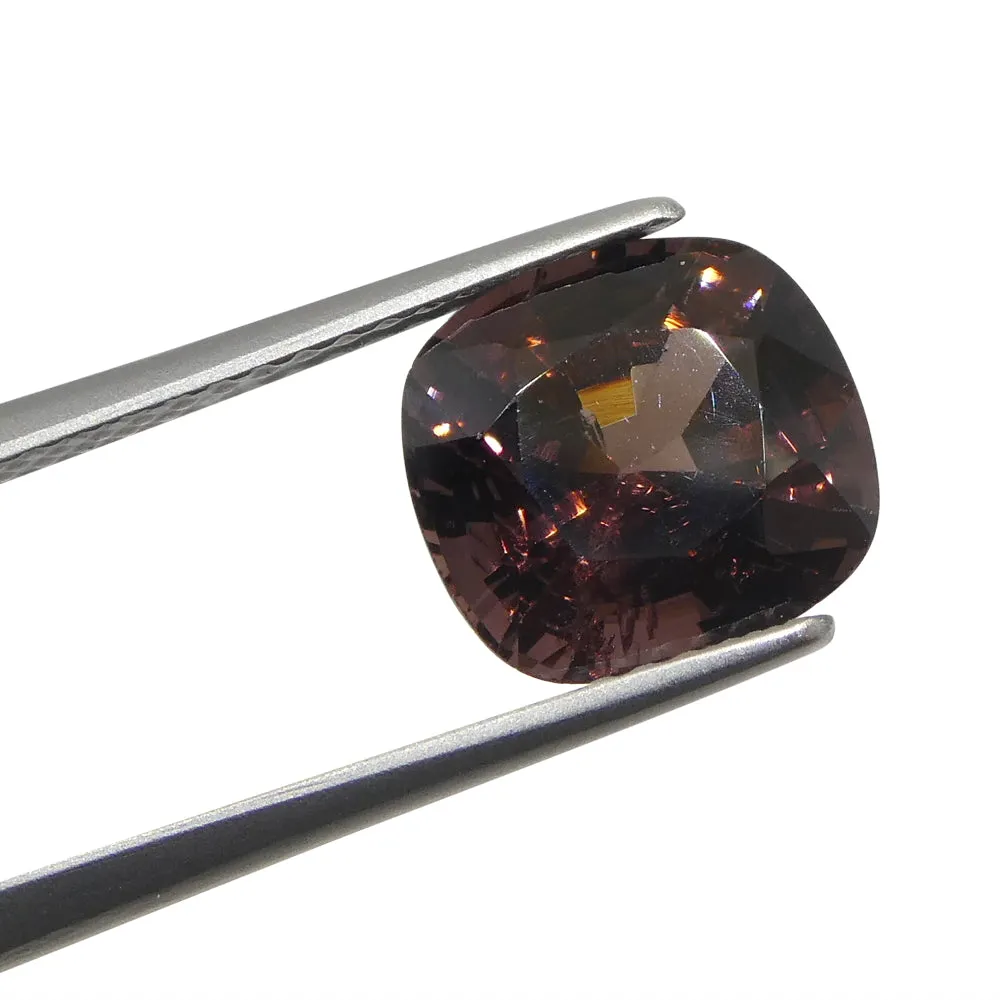 3.05ct Rectangular Cushion Brown Spinel from Burma