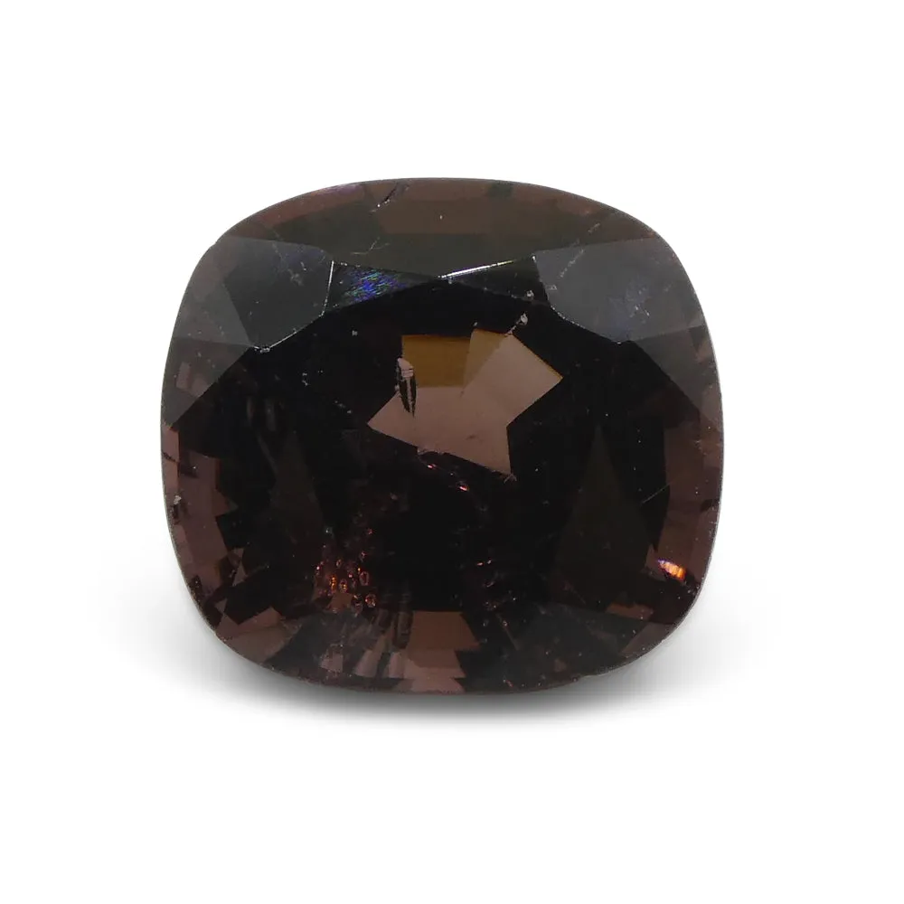 3.05ct Rectangular Cushion Brown Spinel from Burma