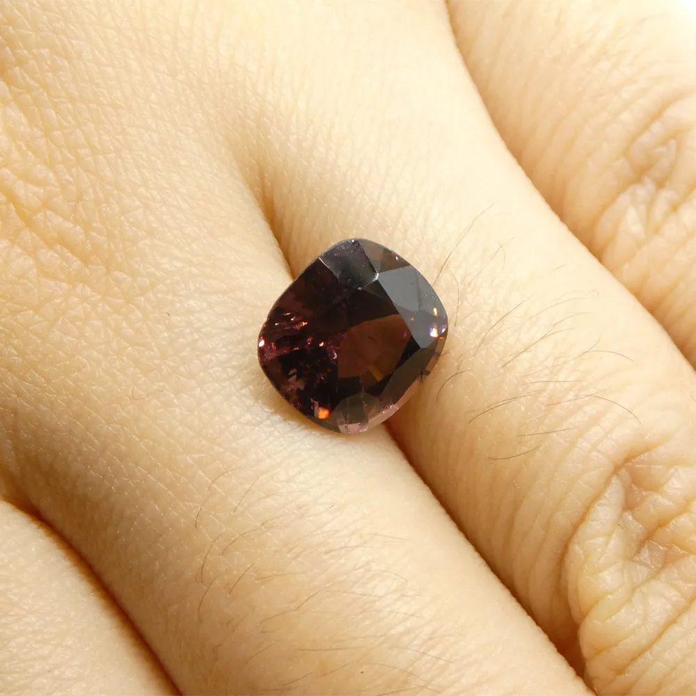 3.05ct Rectangular Cushion Brown Spinel from Burma