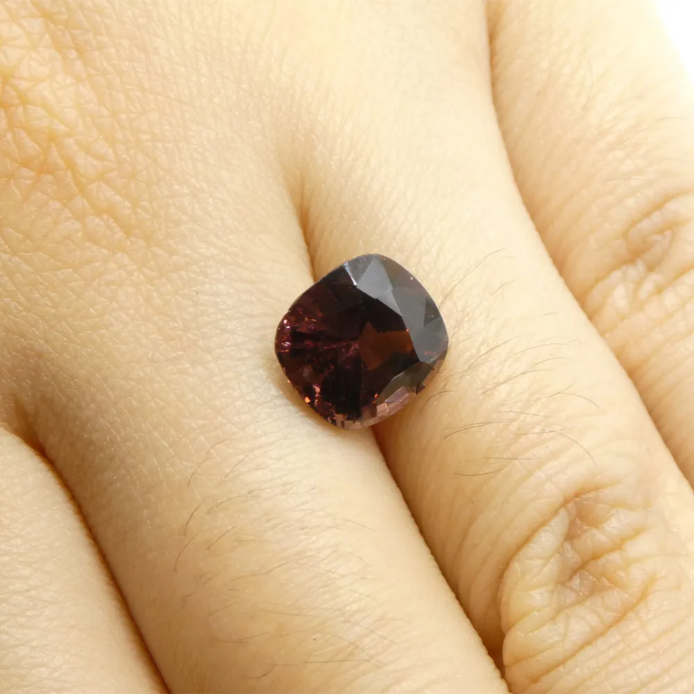 3.05ct Rectangular Cushion Brown Spinel from Burma