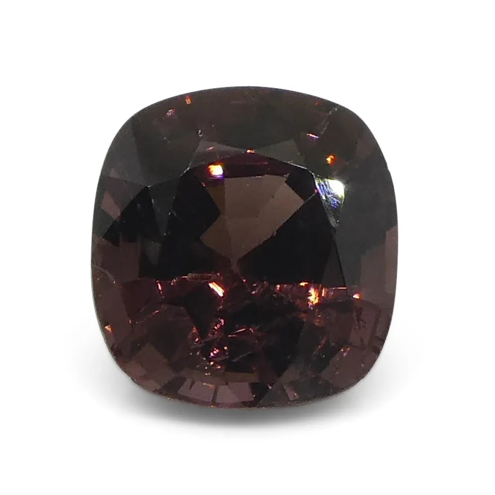 3.05ct Rectangular Cushion Brown Spinel from Burma