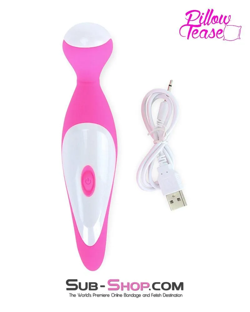 7351M      Rechargeable 7 Function Overdrive Pink Silicone Magic Wand Stimulator - LAST CHANCE - Final Closeout!