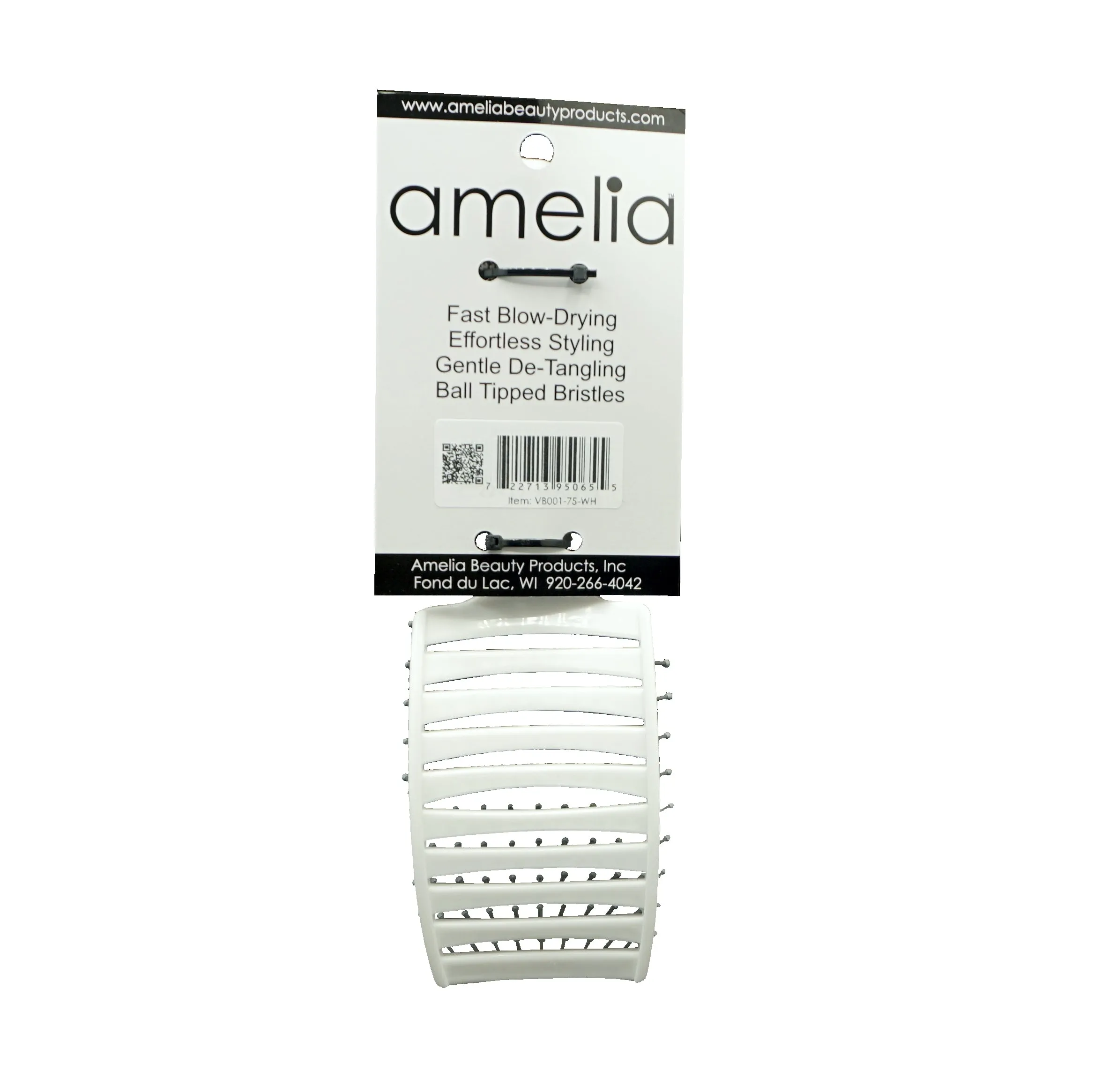 9.5in Vented Brush - Nylon Bristles, White - CLOSEOUT, LIMITED STOCK AVAILABLE