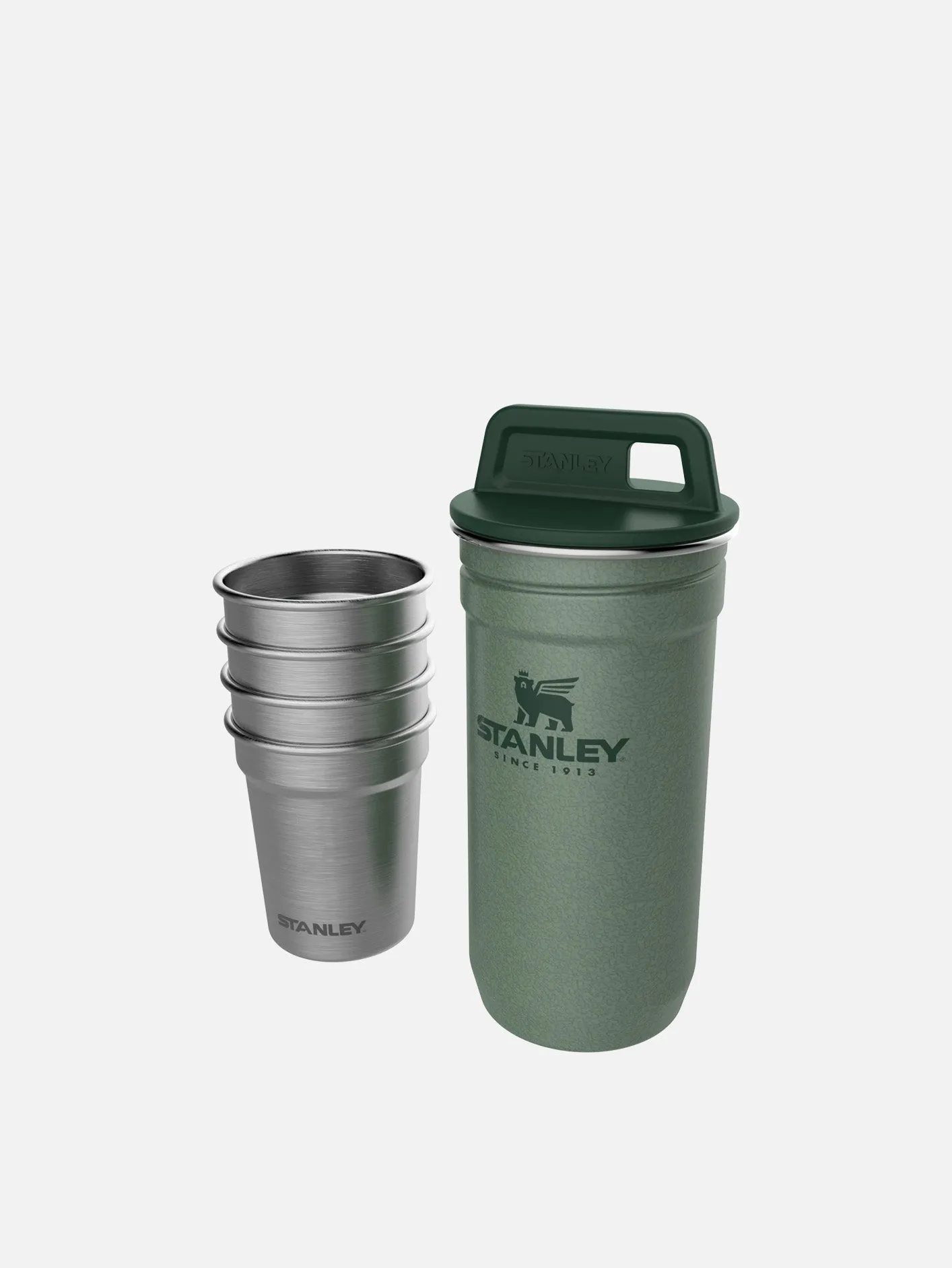 Adventure Nesting Shot Glass Set - Hammertone Green