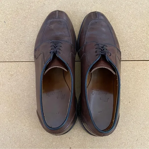 Allen Edmonds Made In USA Hancock Men's Brown Leather Dress Shoe Sz 9 split toe