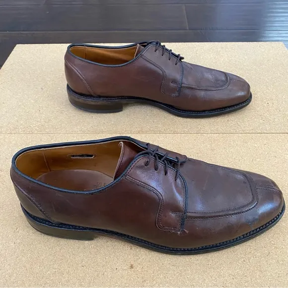 Allen Edmonds Made In USA Hancock Men's Brown Leather Dress Shoe Sz 9 split toe