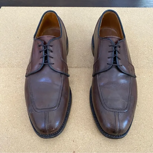 Allen Edmonds Made In USA Hancock Men's Brown Leather Dress Shoe Sz 9 split toe