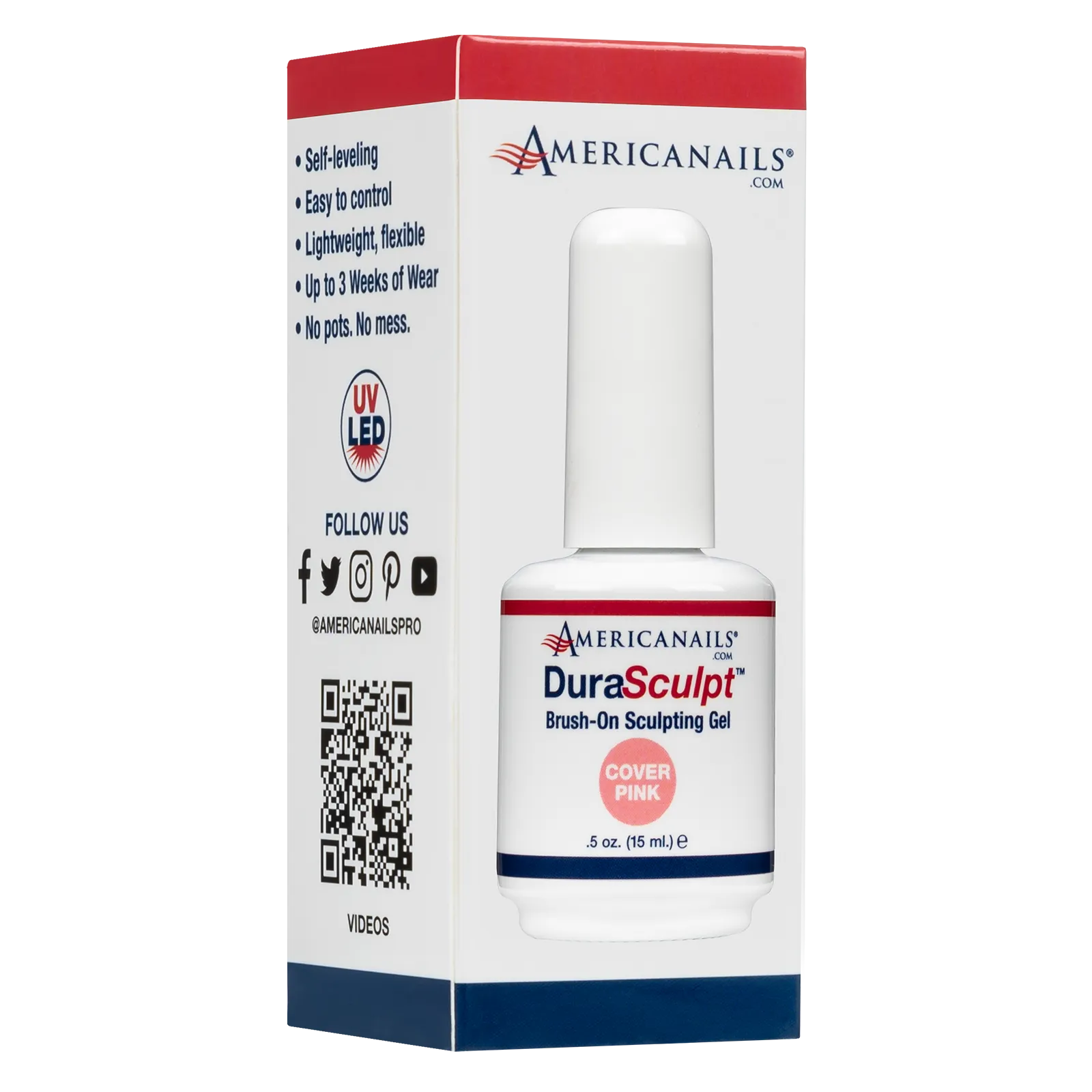 Americanails DuraSculpt Brush-On Sculpting Gel | Cover Pink, .5oz