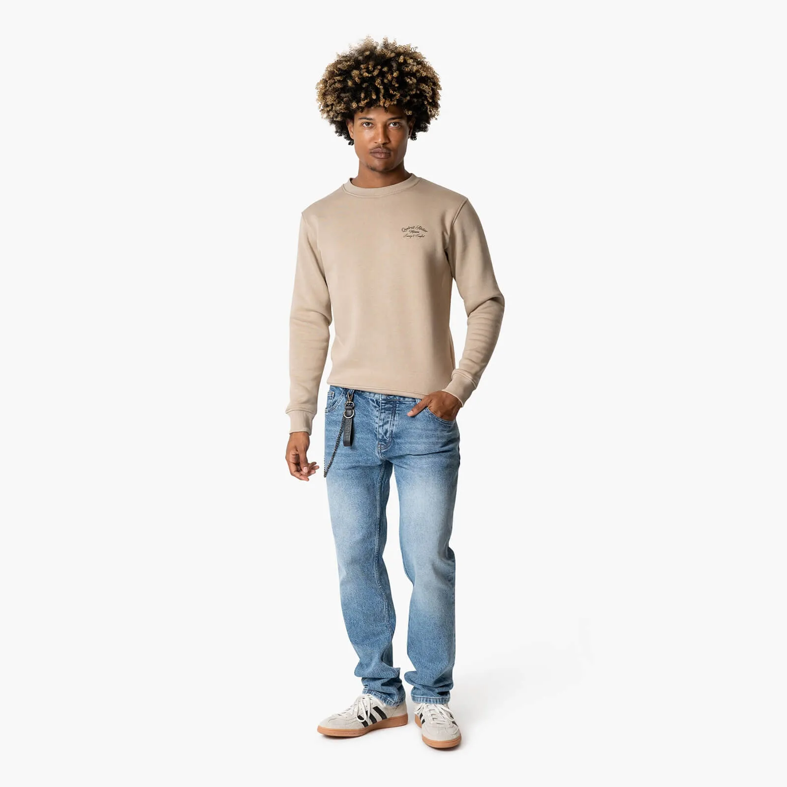 ATELIER MILANO CREWNECK | TAUPE/BLACK