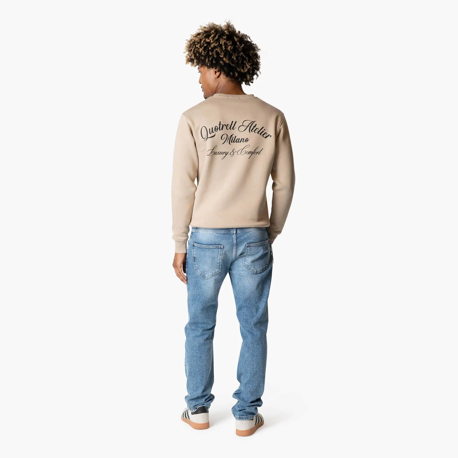 ATELIER MILANO CREWNECK | TAUPE/BLACK