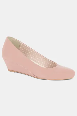 Aurelia Blush Round Toe Graphic Print Wedge - ZCory