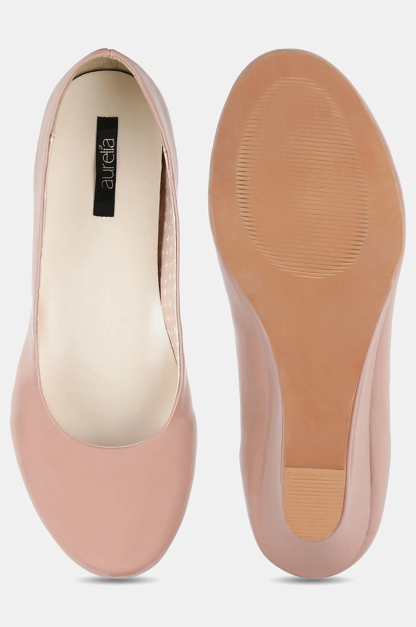 Aurelia Blush Round Toe Graphic Print Wedge - ZCory