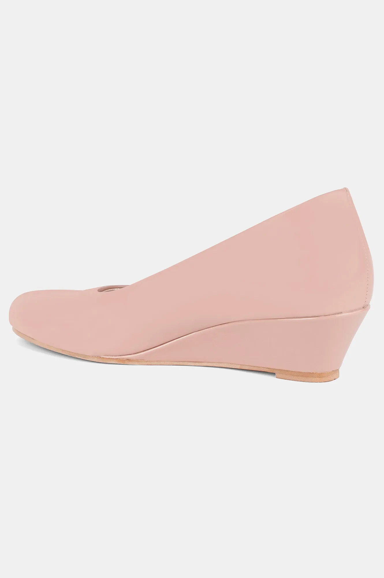 Aurelia Blush Round Toe Graphic Print Wedge - ZCory