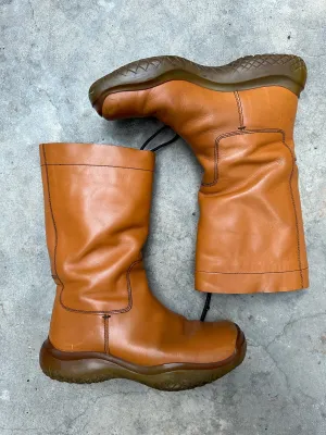 AW1999 Prada double layer leather boots