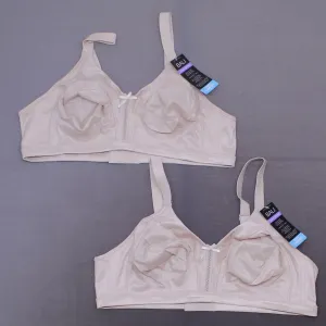 Bali 2 PACK Double Support Soft Touch Wirefree Bras Taupe Taupe 42C