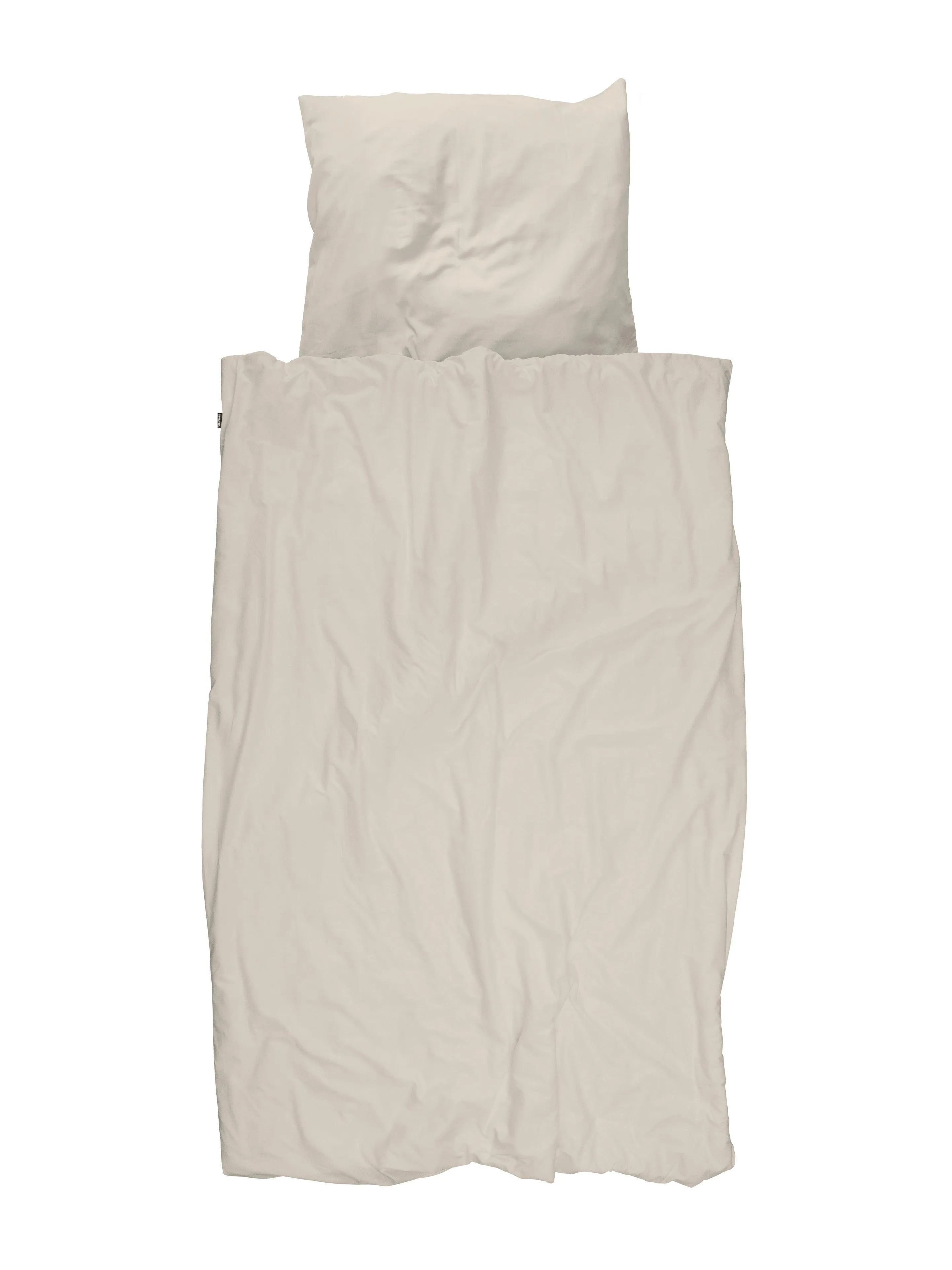 Beige dekbedovertrek flanel