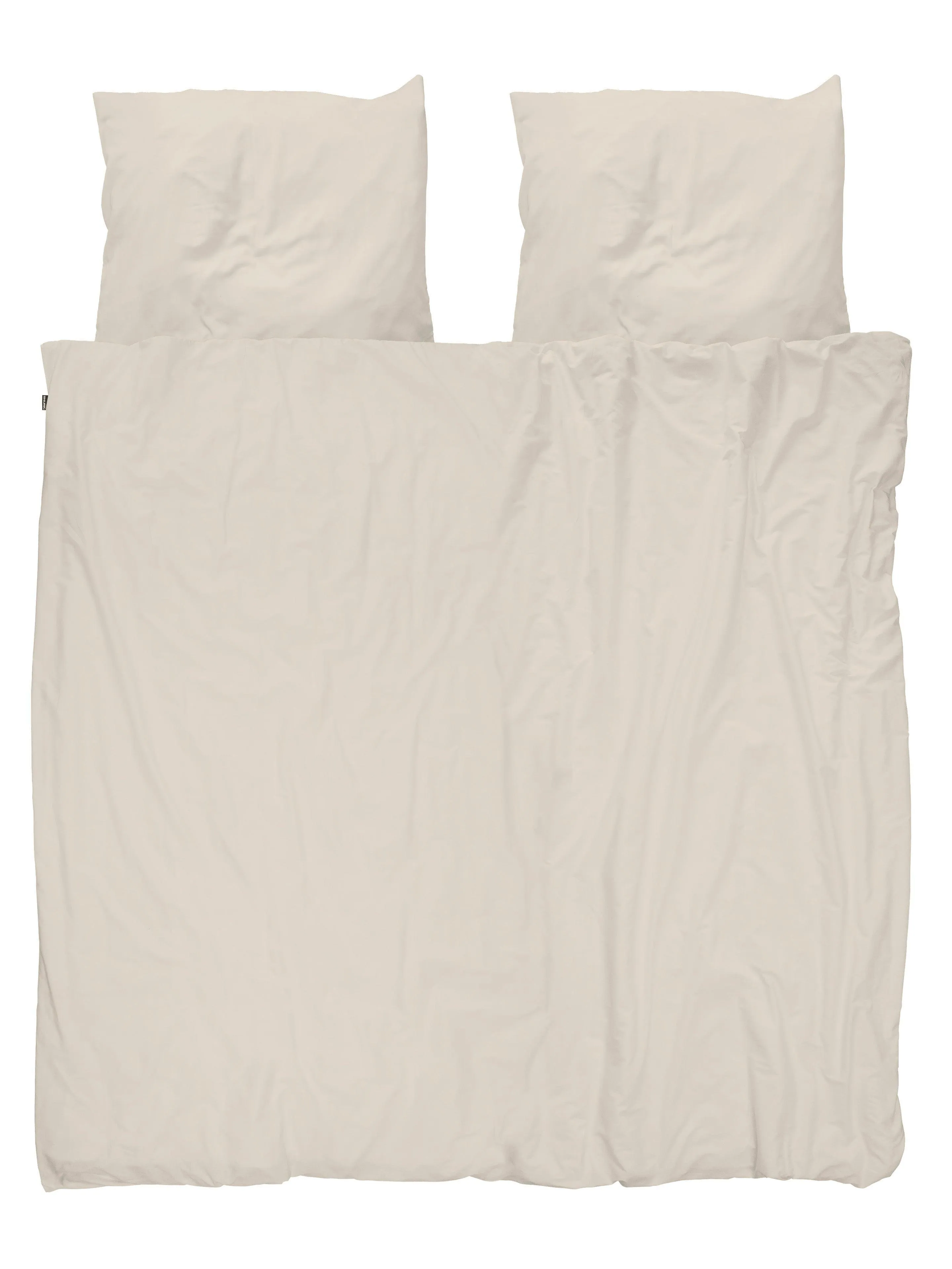 Beige dekbedovertrek flanel