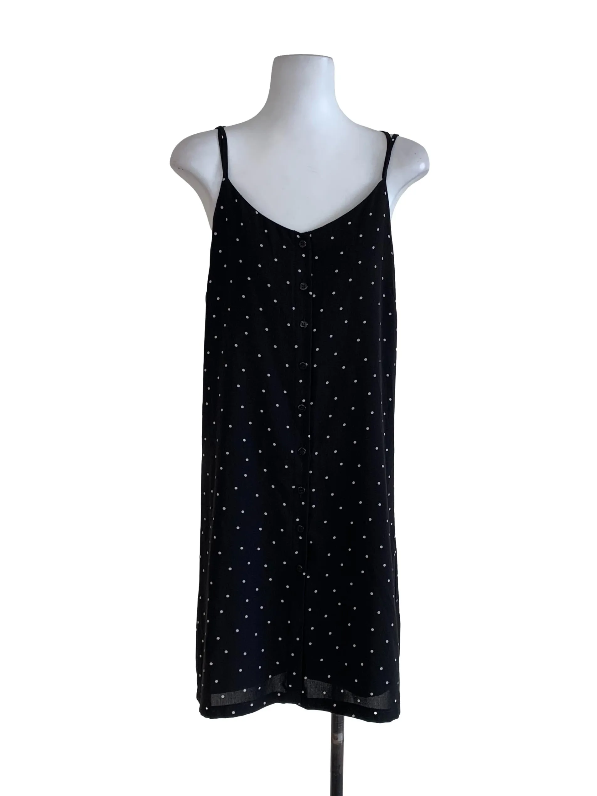 Black Dot Slip Dress