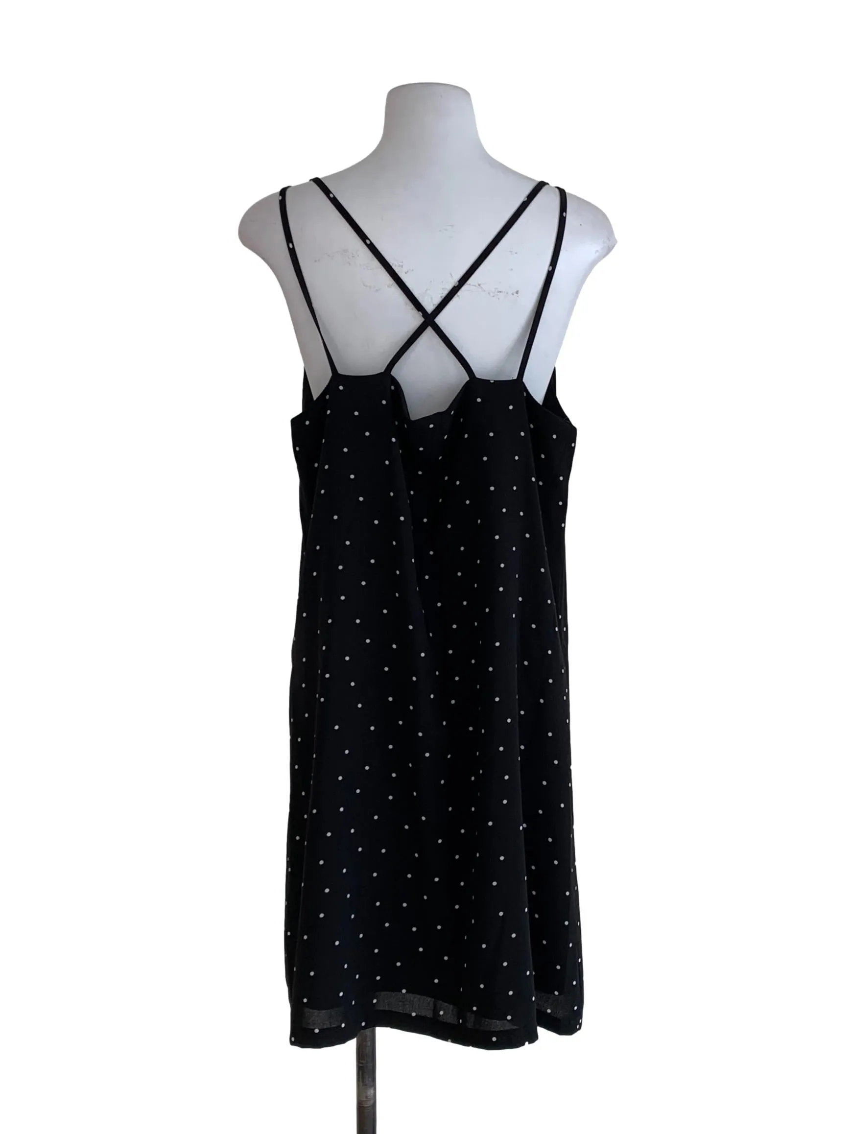 Black Dot Slip Dress