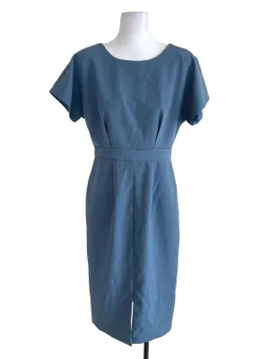 Blue Pleated Slip Dress