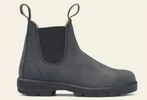 Blundstone Men's 587 Round Toe Chelsea Boot- Rustic Black