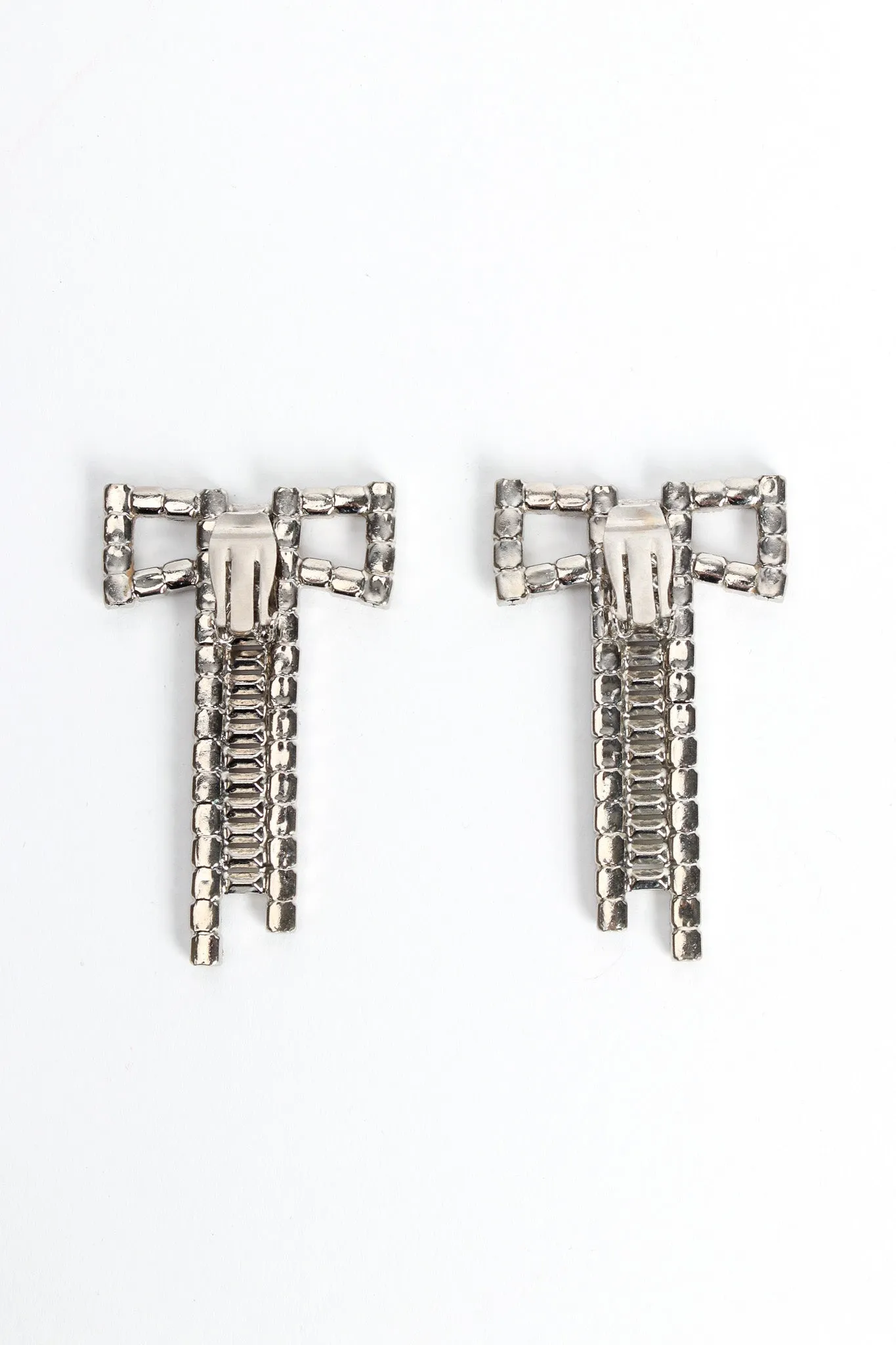 Bow Ladder Rhinestone Earrings