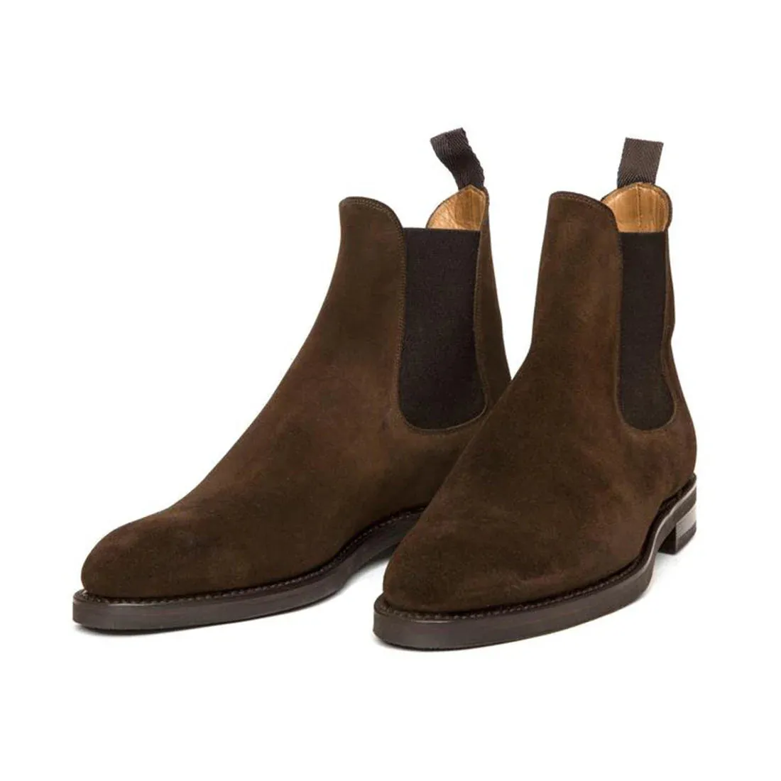 Brown Suede Fenland Slip On Chelsea Boots - Chelsea Boots