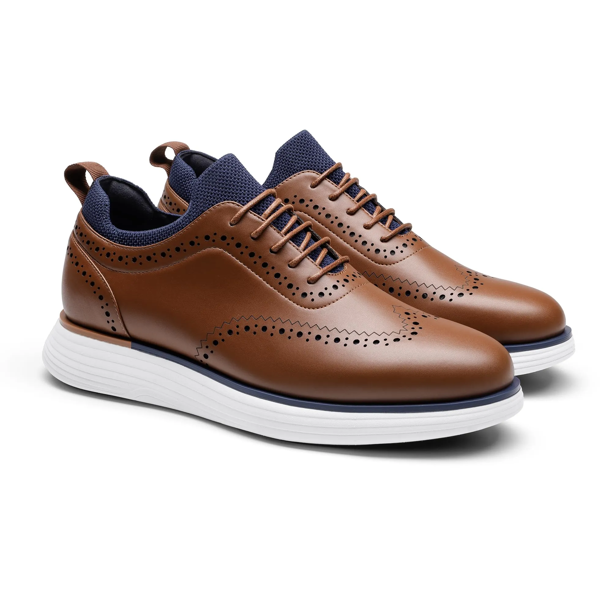 Bruno Marc Men's Dress Sneakers Oxfords Casual Formal Business Wingtip Brogue Shoes,Brown,Size 10.5,SBOX2326M