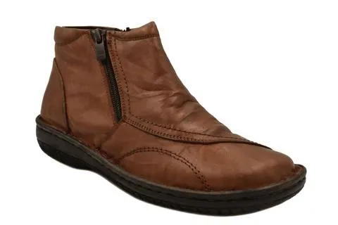 Cabello Womens Leather Crinkle Boot