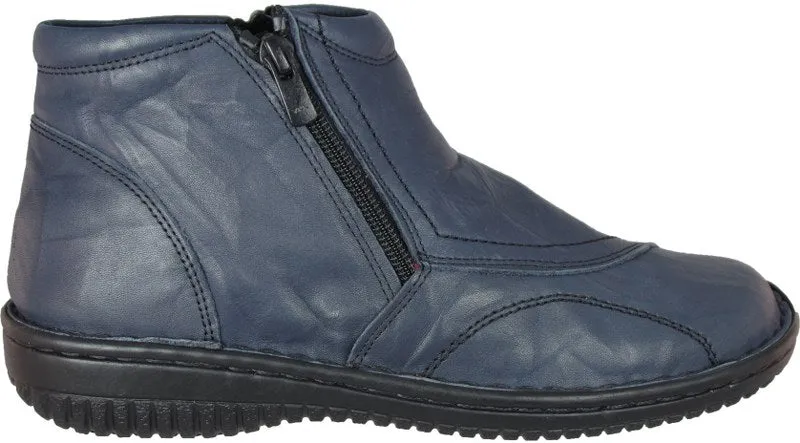 Cabello Womens Leather Crinkle Boot