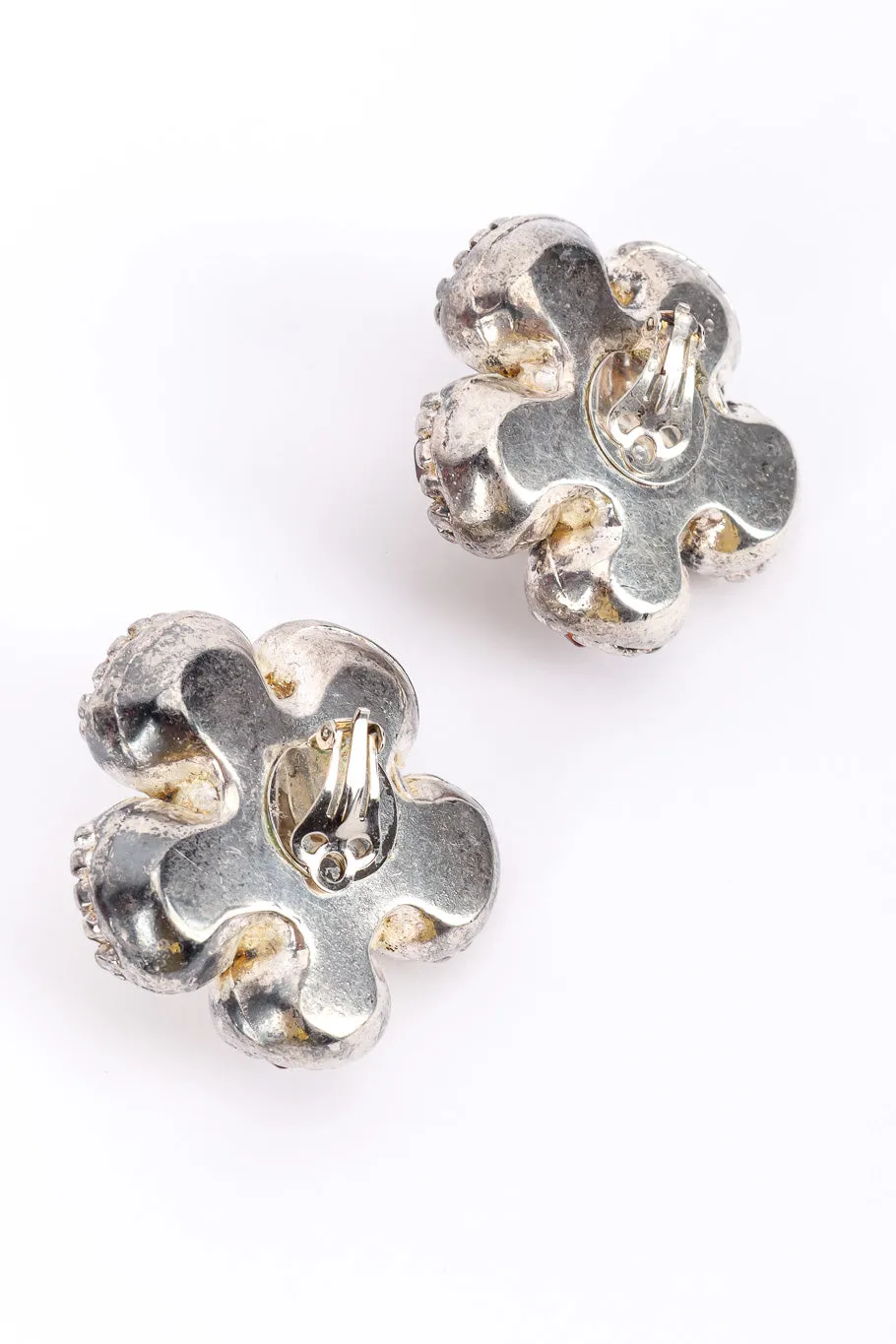 Cabochon Cluster Flower Earrings