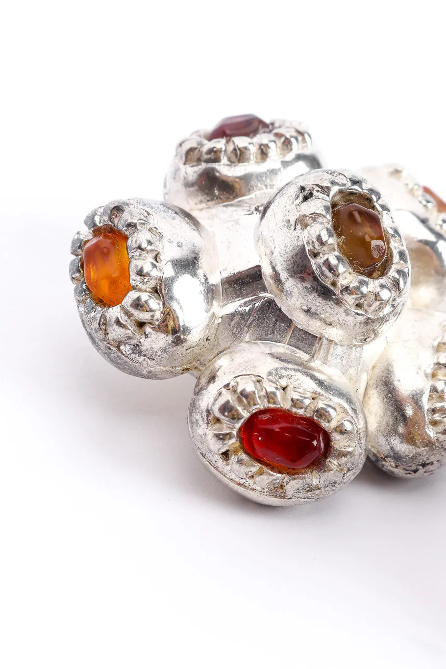 Cabochon Cluster Flower Earrings