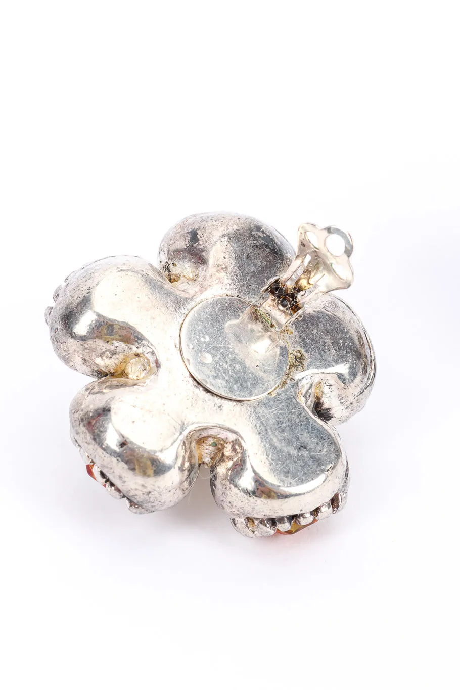 Cabochon Cluster Flower Earrings