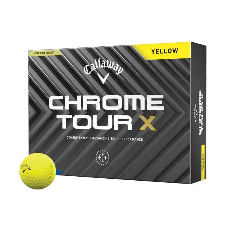 Callaway Chrome Tour X Yellow Personalized Golf Balls