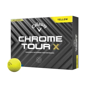 Callaway Chrome Tour X Yellow Personalized Golf Balls