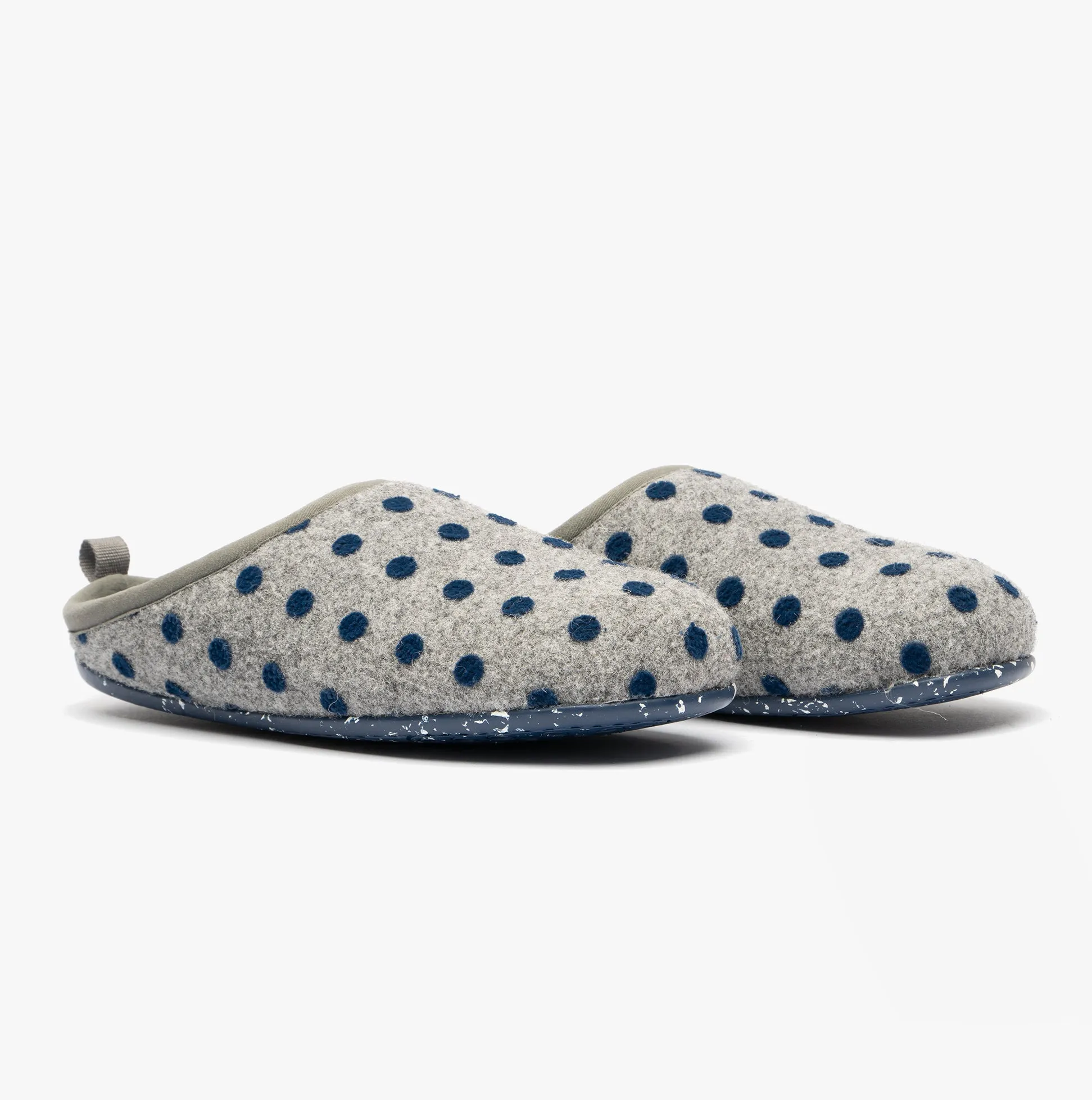 Camper WABI Mens Mule Slippers Grey/Blue