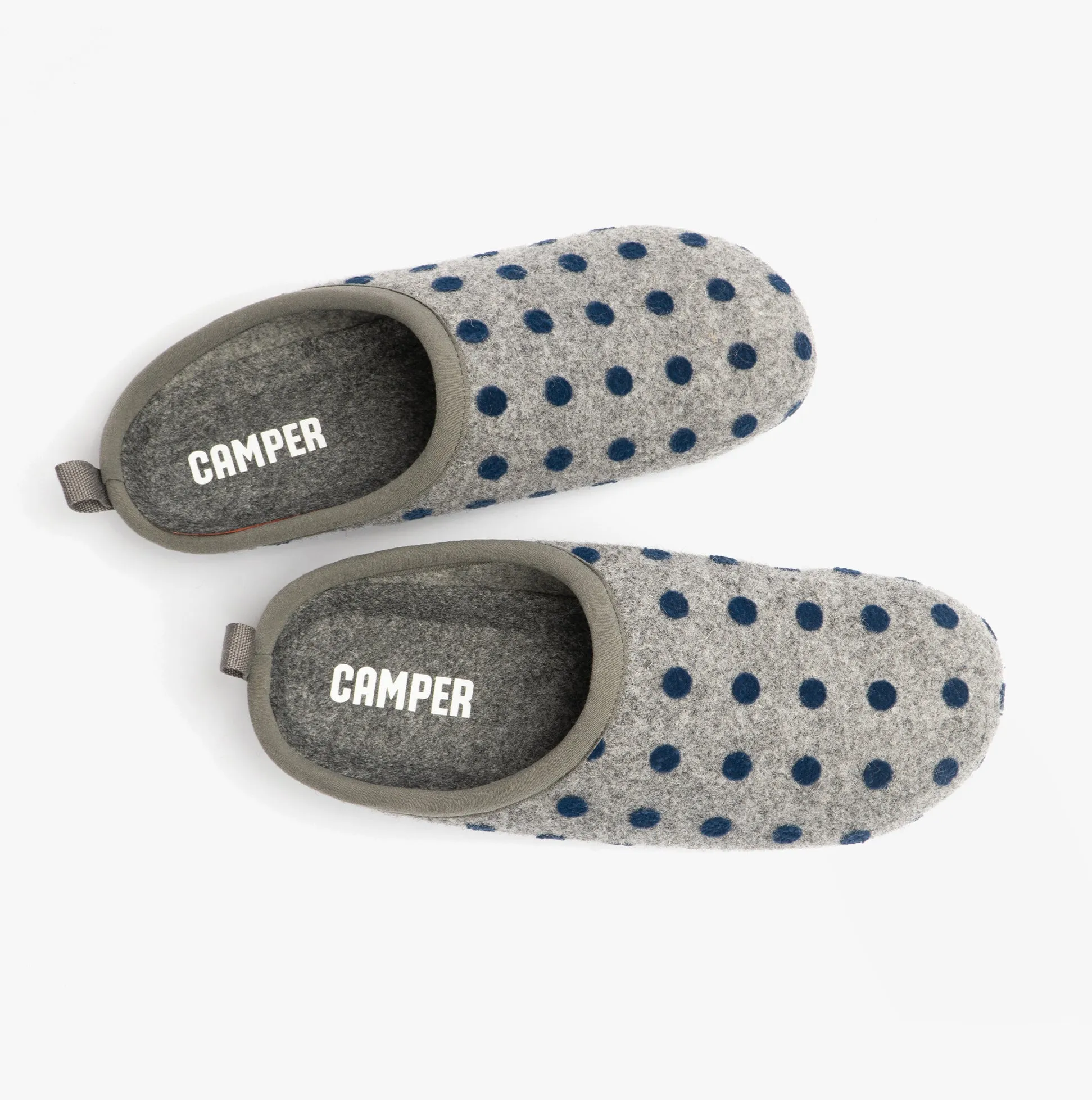 Camper WABI Mens Mule Slippers Grey/Blue