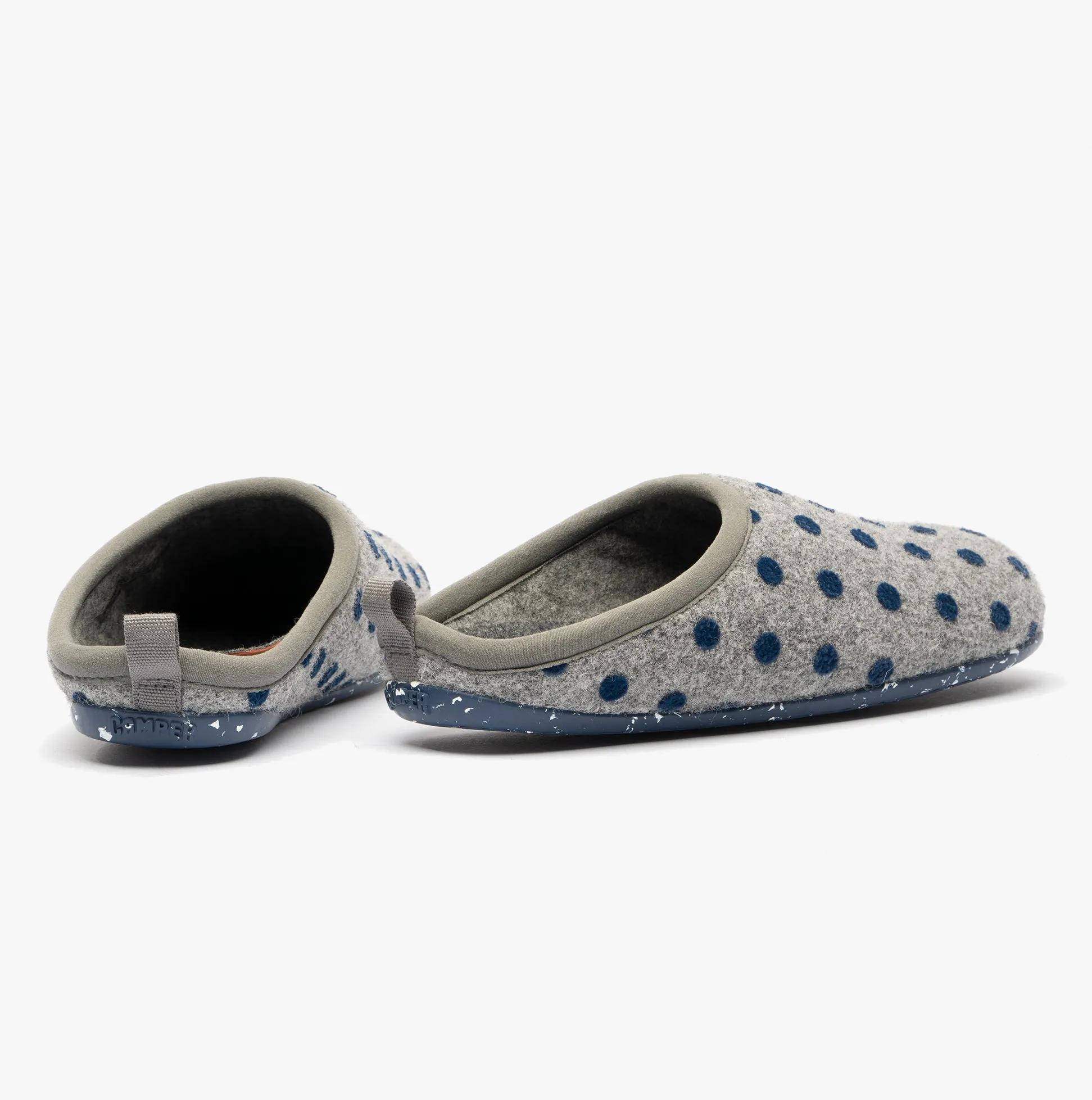 Camper WABI Mens Mule Slippers Grey/Blue