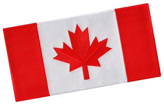 Canadian Sew On Patches - Red/White