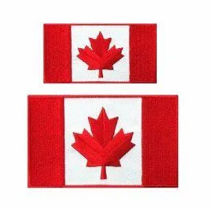 Canadian Sew On Patches - Red/White