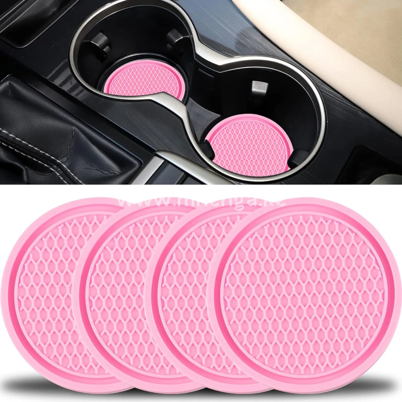 Car Cup Coaster, 2PCS Universal Non-Slip Cup Holders Embedded in Ornaments Coaster, Car Interior Accessories, Blue